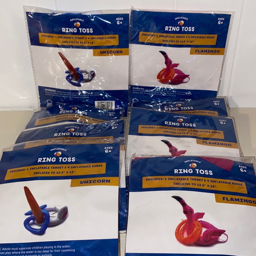 Set of 8 Inflatable Ring Toss.